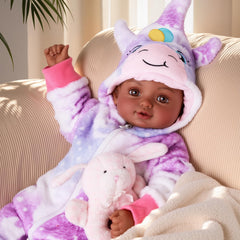 BABESIDE hand detail showing rosy cheeks and lifelike texture for realistic play.