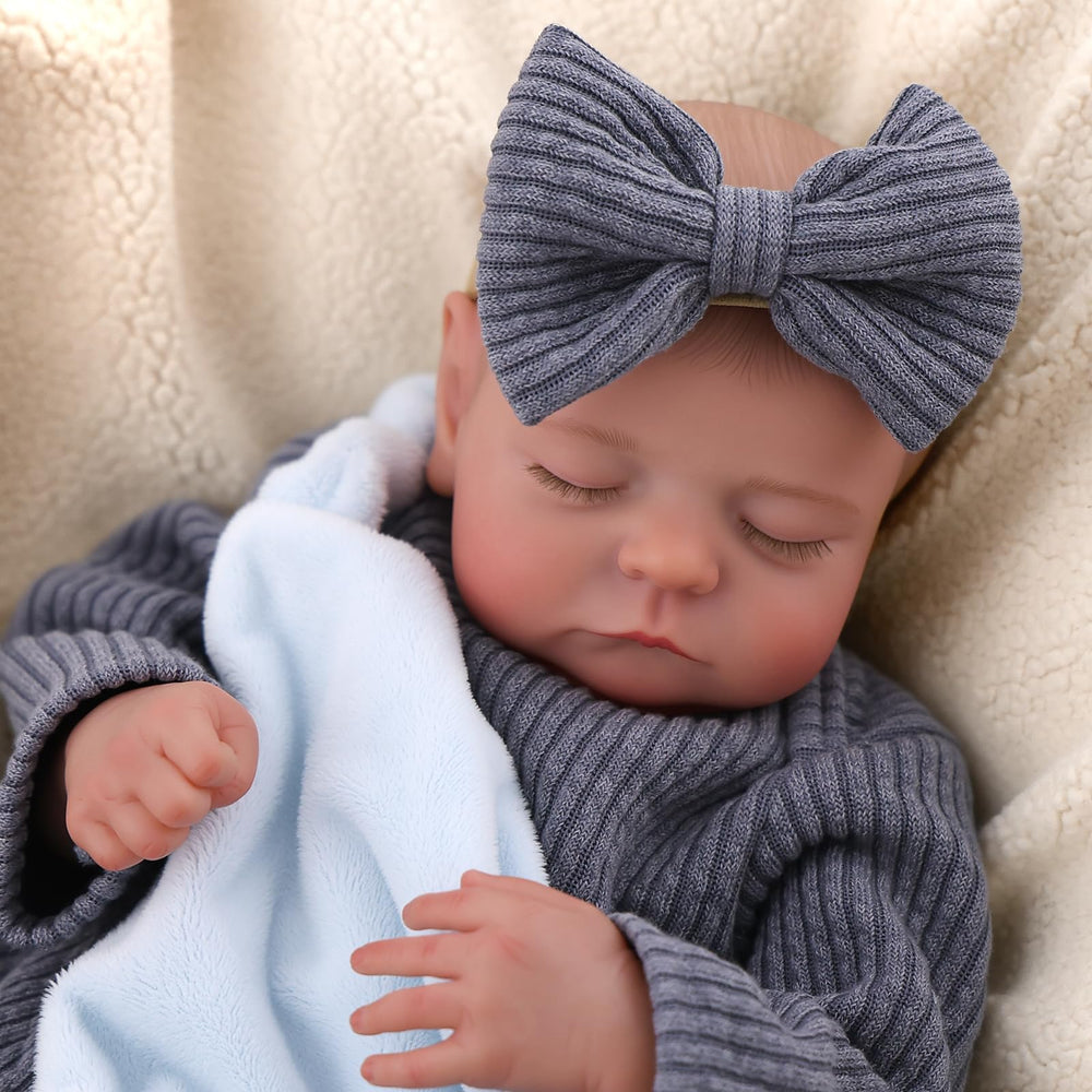 BABESIDE hand-painted hair and veins detail enhances realism during cuddling.