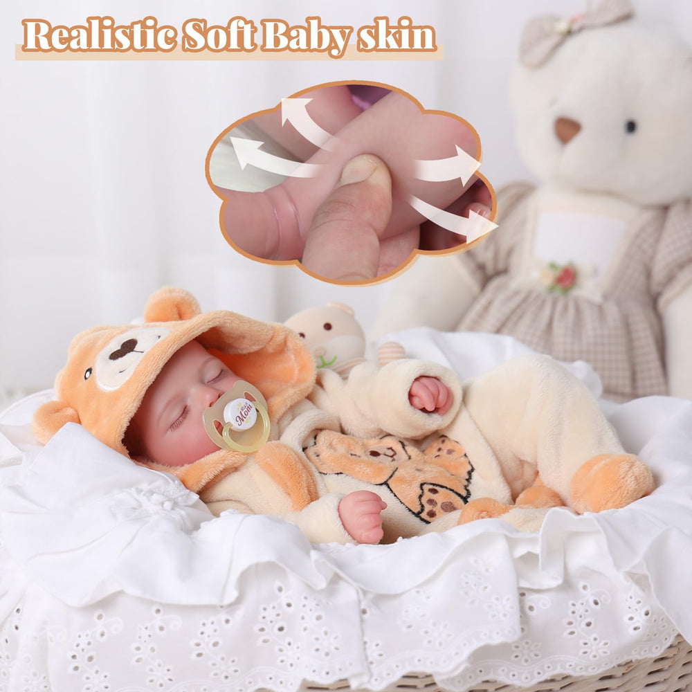 BABESIDE doll boy with cloth body invites pose and cuddle during playtime