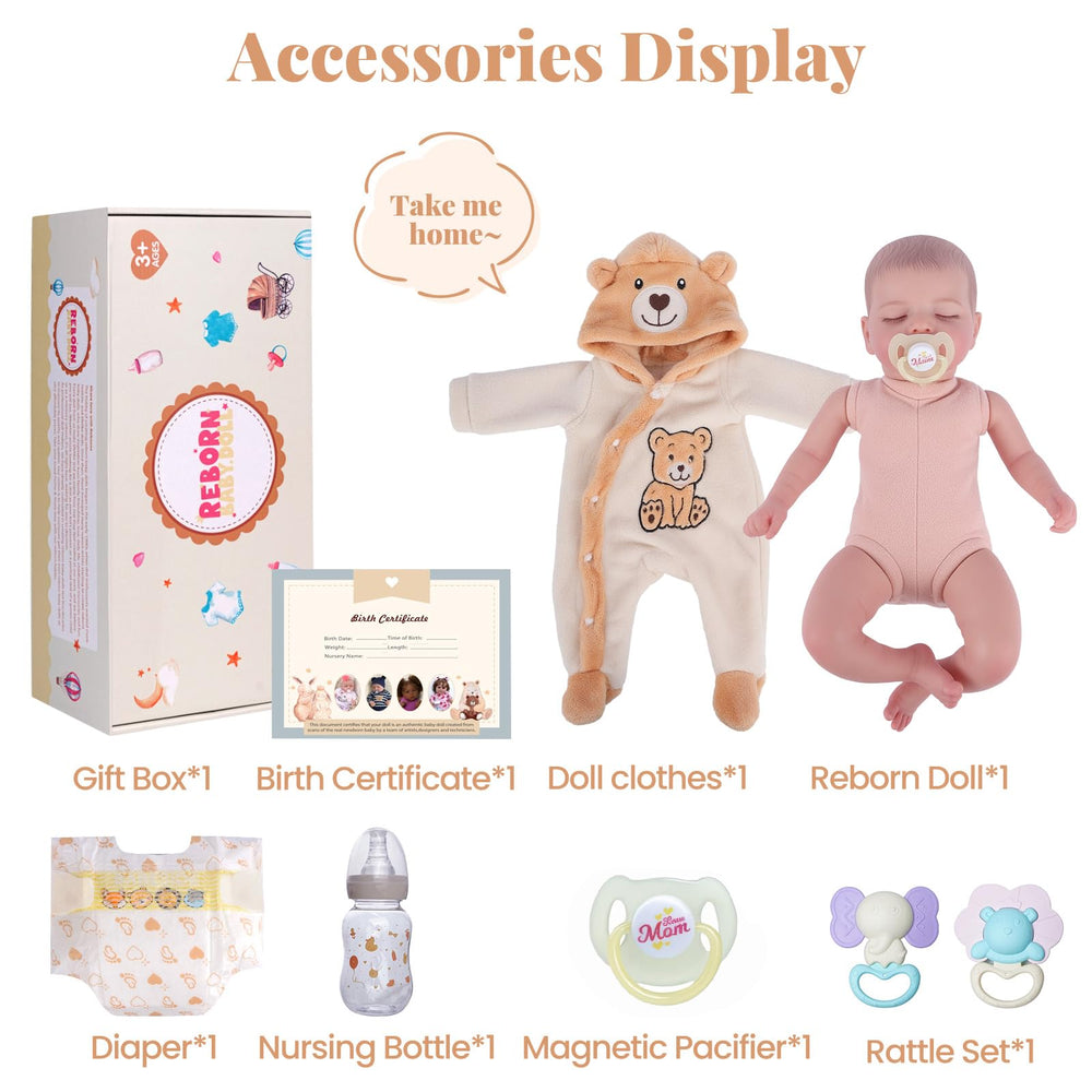 BABESIDE lifelike doll boy with changeable clothes for varied looks