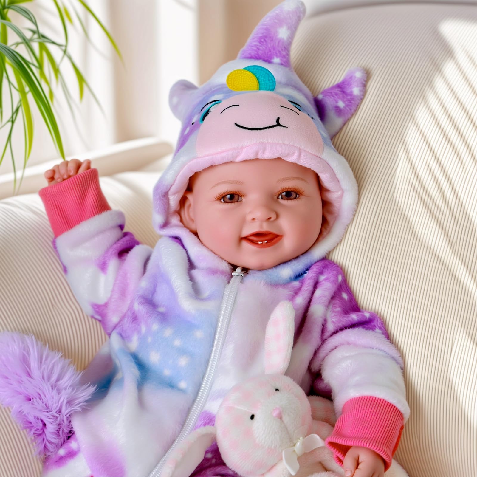 BABESIDE Mia 15-inch doll inviting gentle hugs and nurturing pretend play.
