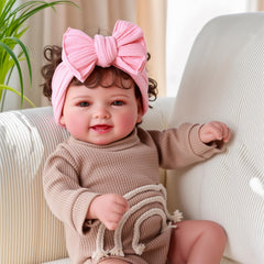 BABESIDE Mia 17in smiling-face doll for playtime companionship.
