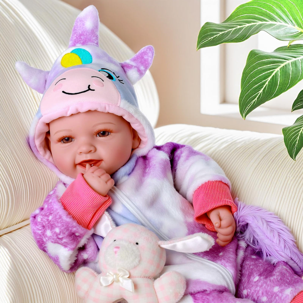 BABESIDE Mia bottle for realistic feeding role-play activities.