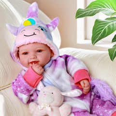 BABESIDE Mia bottle for realistic feeding role-play activities.