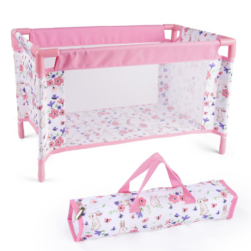 Babyside Reborn baby doll crib expanded size for easy play and nap time.