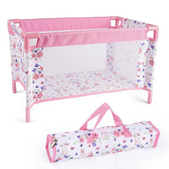 Babyside Reborn baby doll crib expanded size for easy play and nap time.
