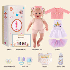 BABESIDE Stella includes outfit, handbell, and bottle for ready-to-play moments.