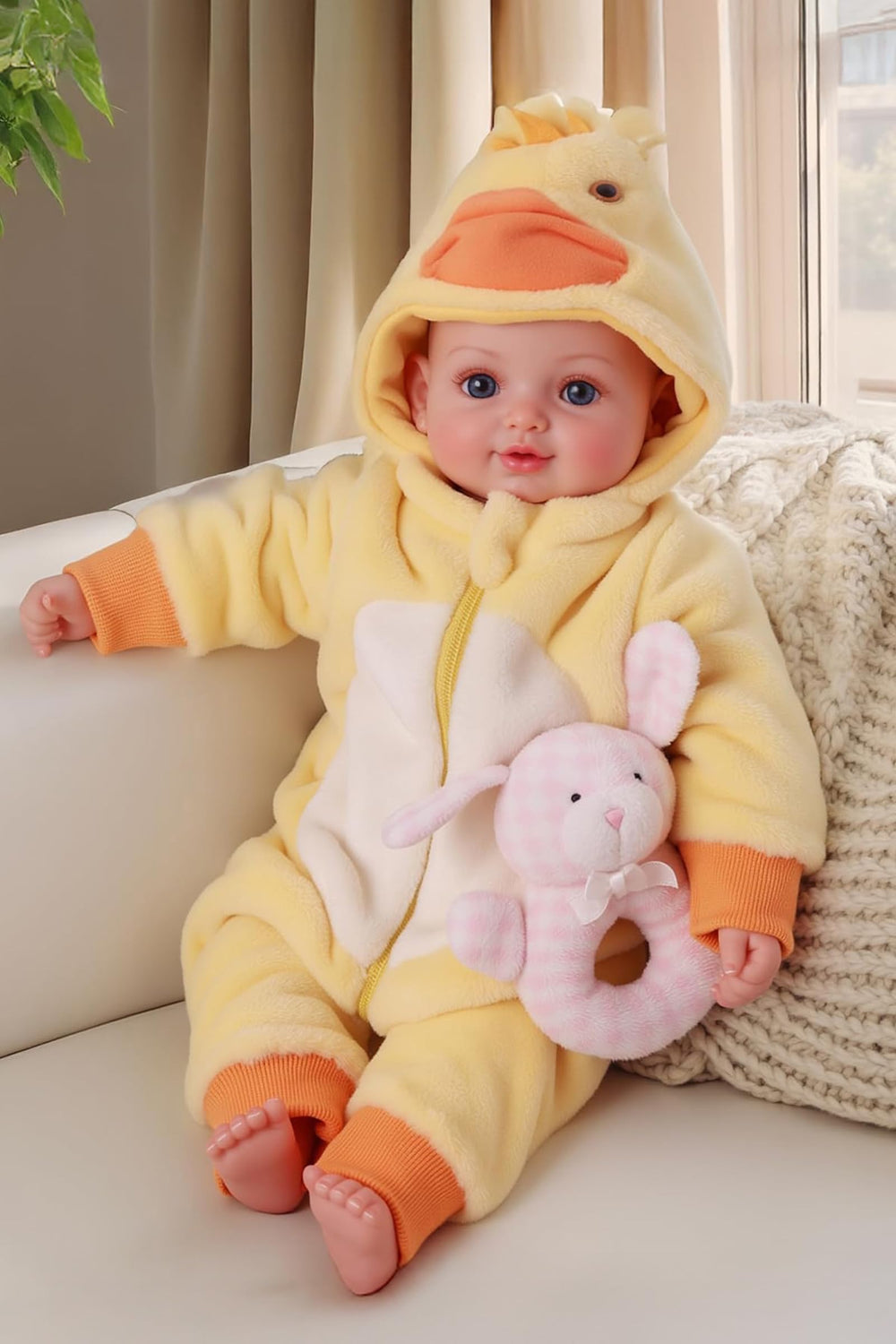 BABESIDE 5-piece realistic baby doll 15-inch front view ideal for imaginative play