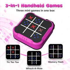 Bacare electronic tic tac toe bolt game in hand for on-the-go fun