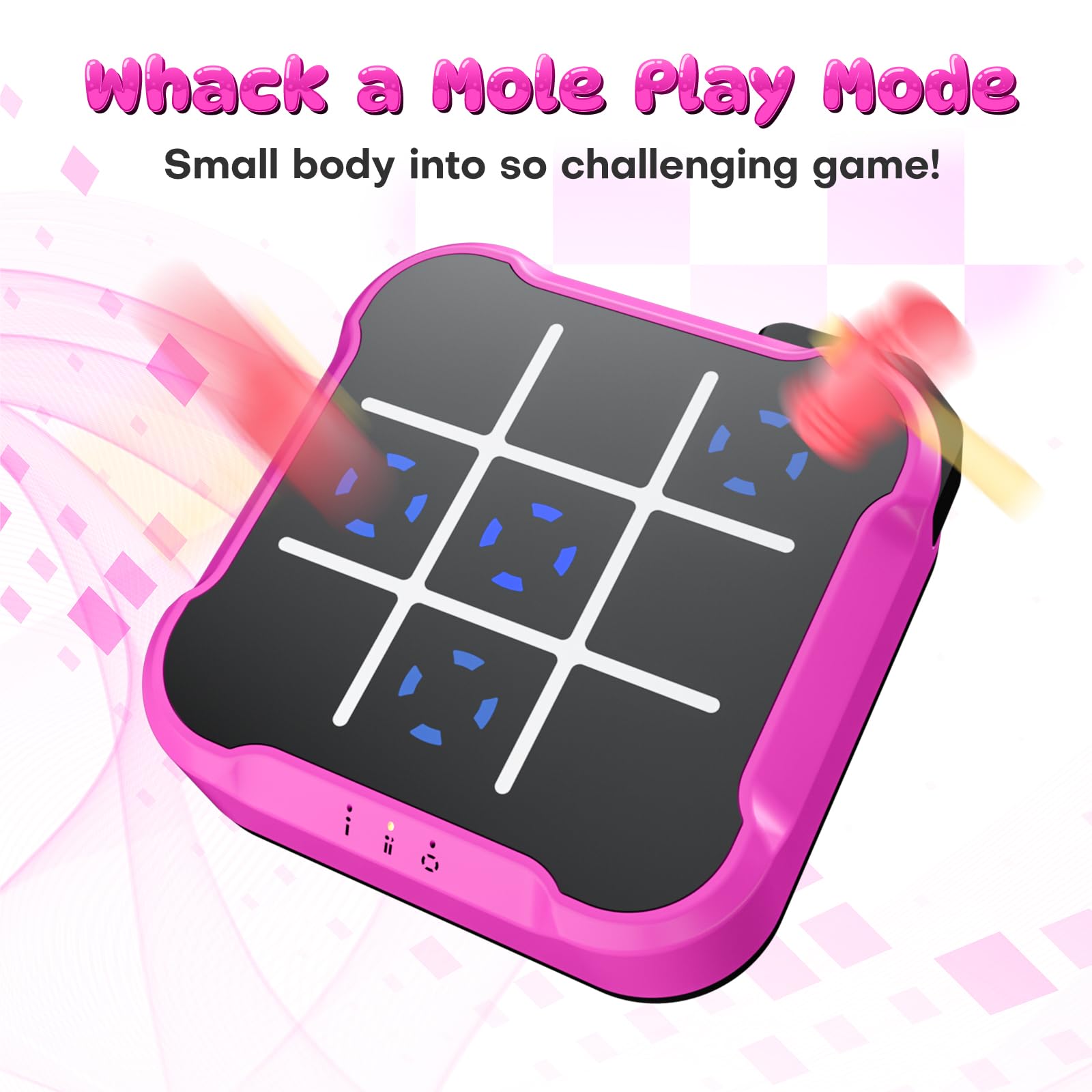 Bacare whack-a-mole action scene emphasizes quick taps and timing