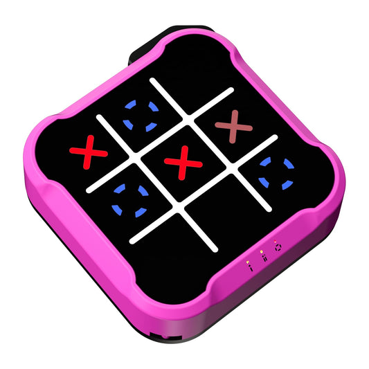 Bacare Tic Tac Toe Bolt Game front view showing portable handheld design for on-the-go fun