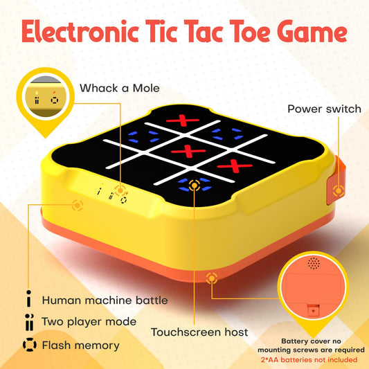 Bacare Tic Tac Toe Bolt Game side view emphasizes portable form for quick in-car fun.
