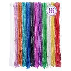 BACCZZY Mardi Gras beads 120pc in 12 colors for vibrant décor and throws