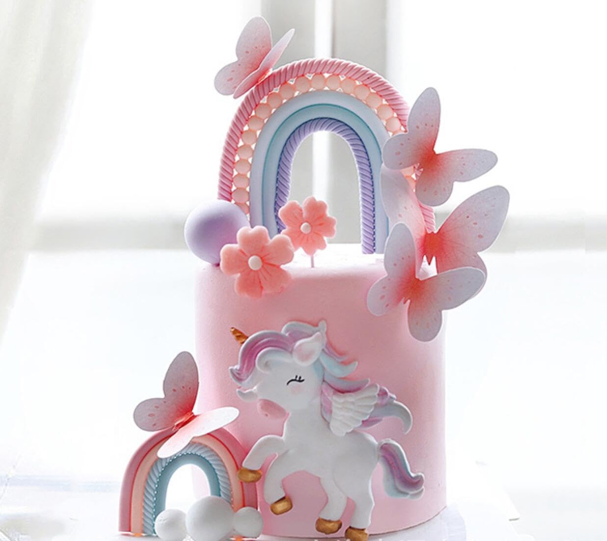 Bach and Boozy cake topper kit arranged on a cake for a festive look.