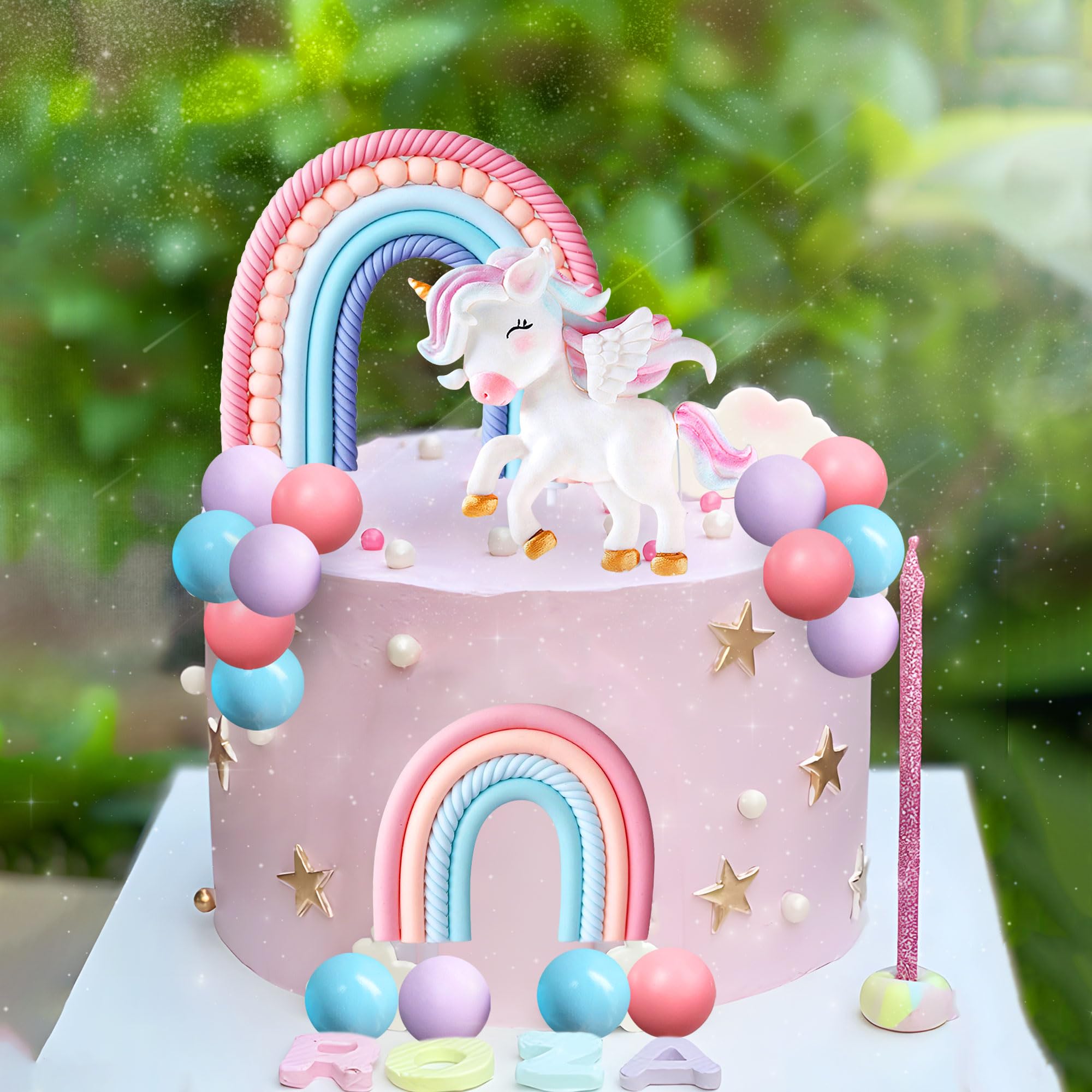 Bach and Boozy unicorn figurine topper adds magical charm to cakes.