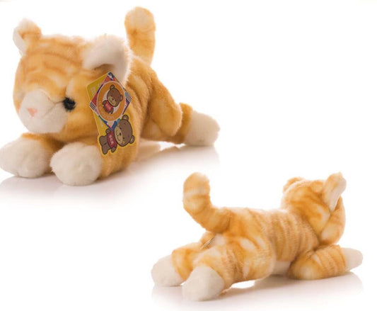 Backlood Toys orange cat plush fur detail highlights soft texture.