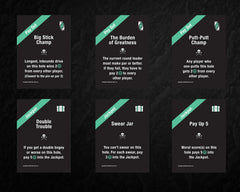 Bad Cards Fore Gambling Golfers on-course play setup during a round with friends.
