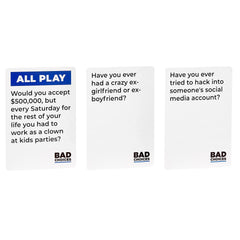 BAD CHOICES 400-card deck sparks outrageous stories and laughter