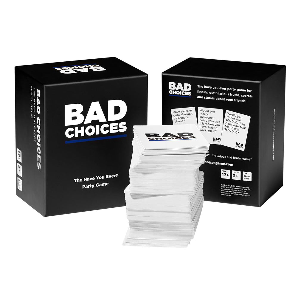 BAD CHOICES suitable for ages 15+, quick 20-45 minute sessions
