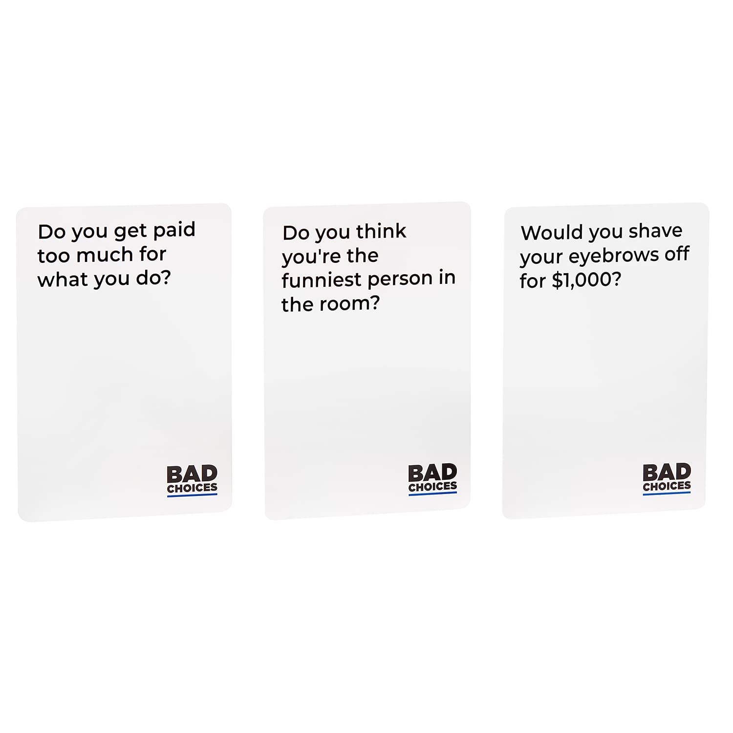 Bad Choices cards spread on table during a group session