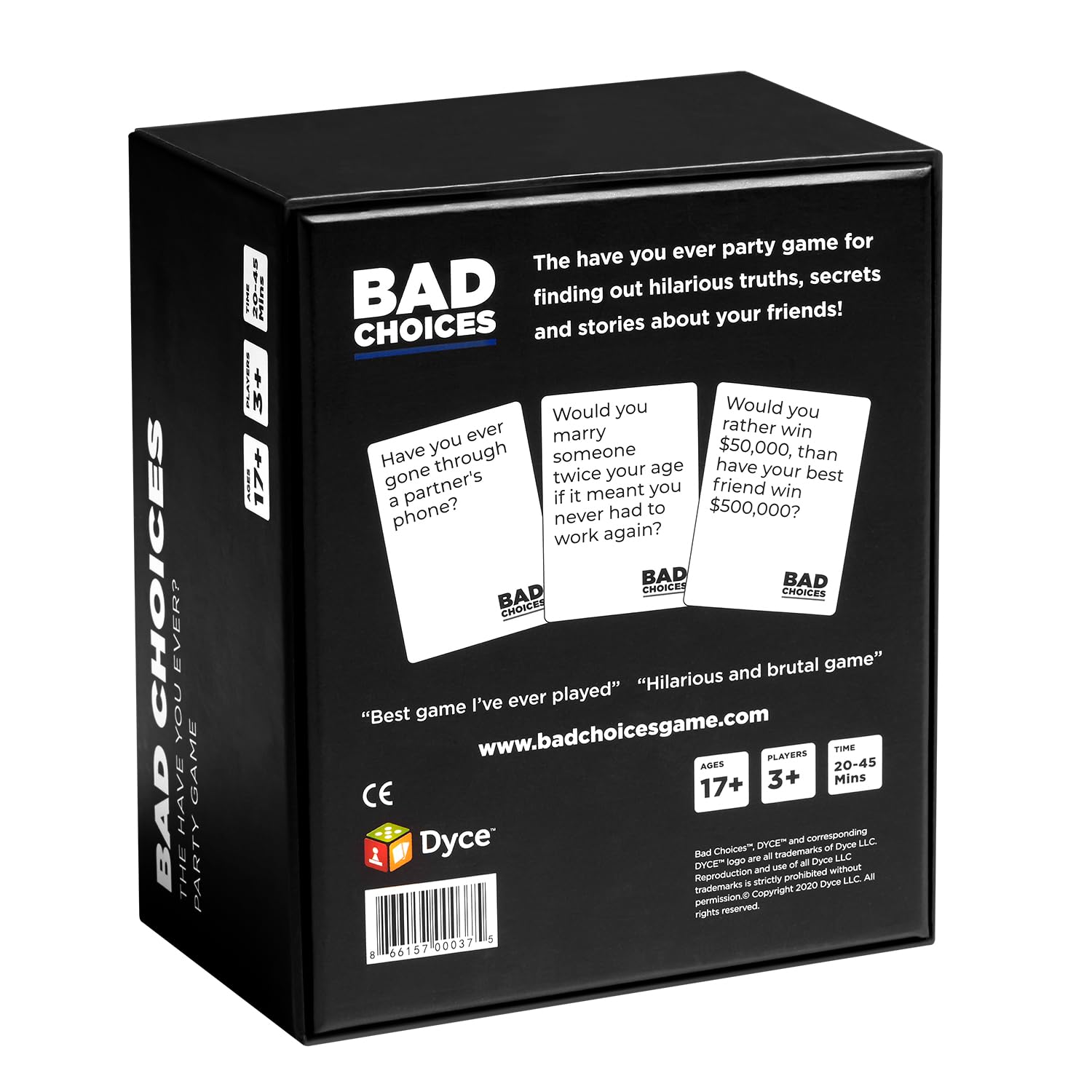 Bad Choices night-in with friends, a memorable party game moment