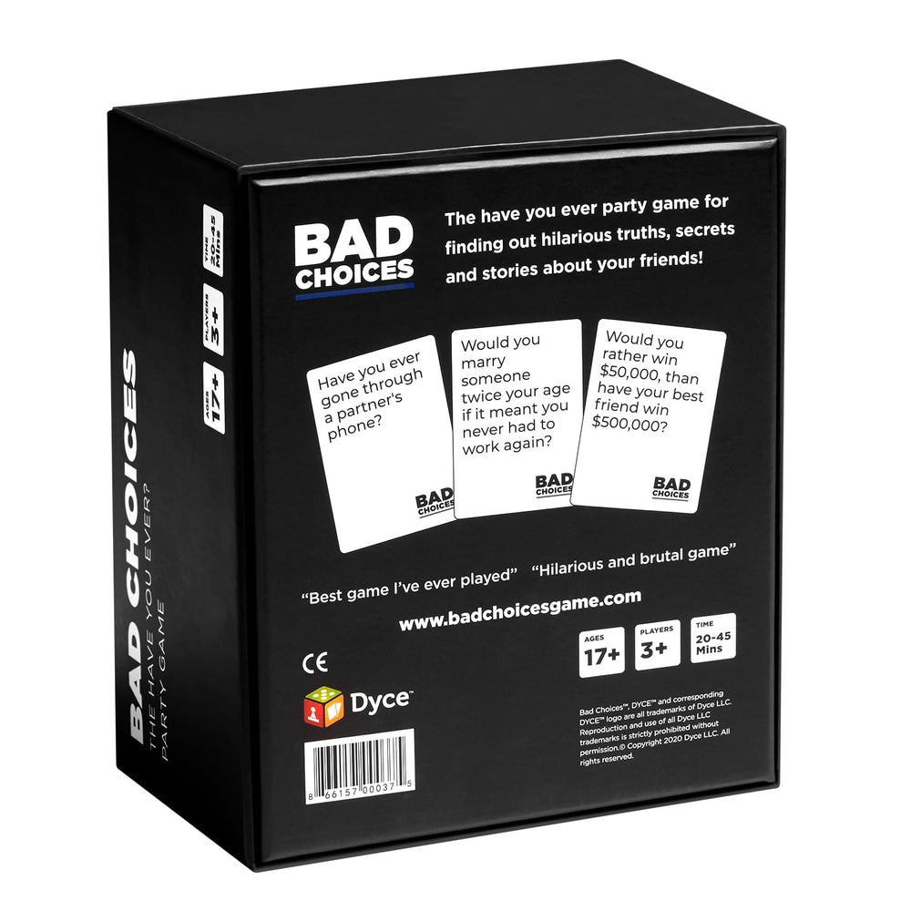 Bad Choices night-in with friends, a memorable party game moment