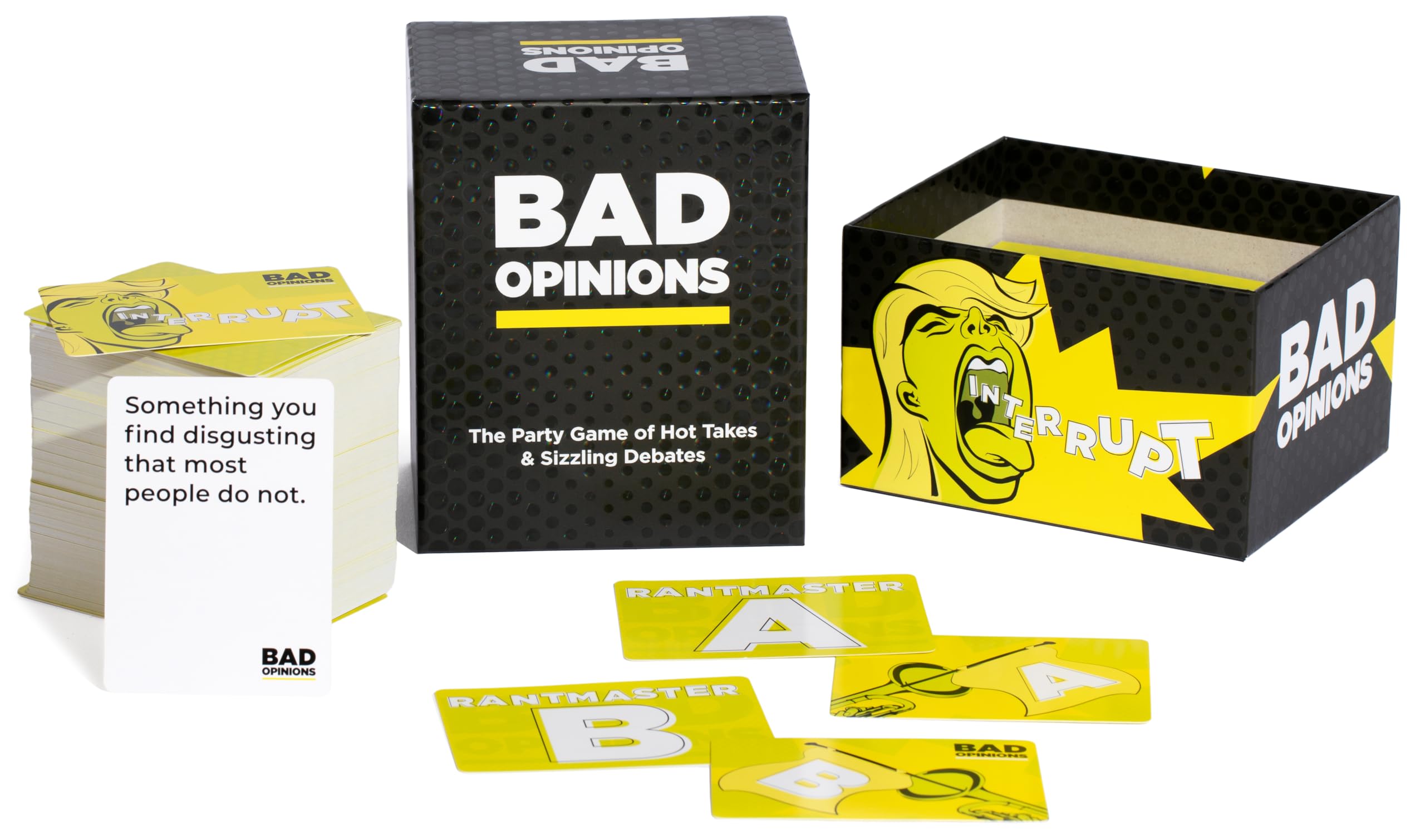 BAD OPINIONS card-draw triggers spontaneous opinions and quick thinking.