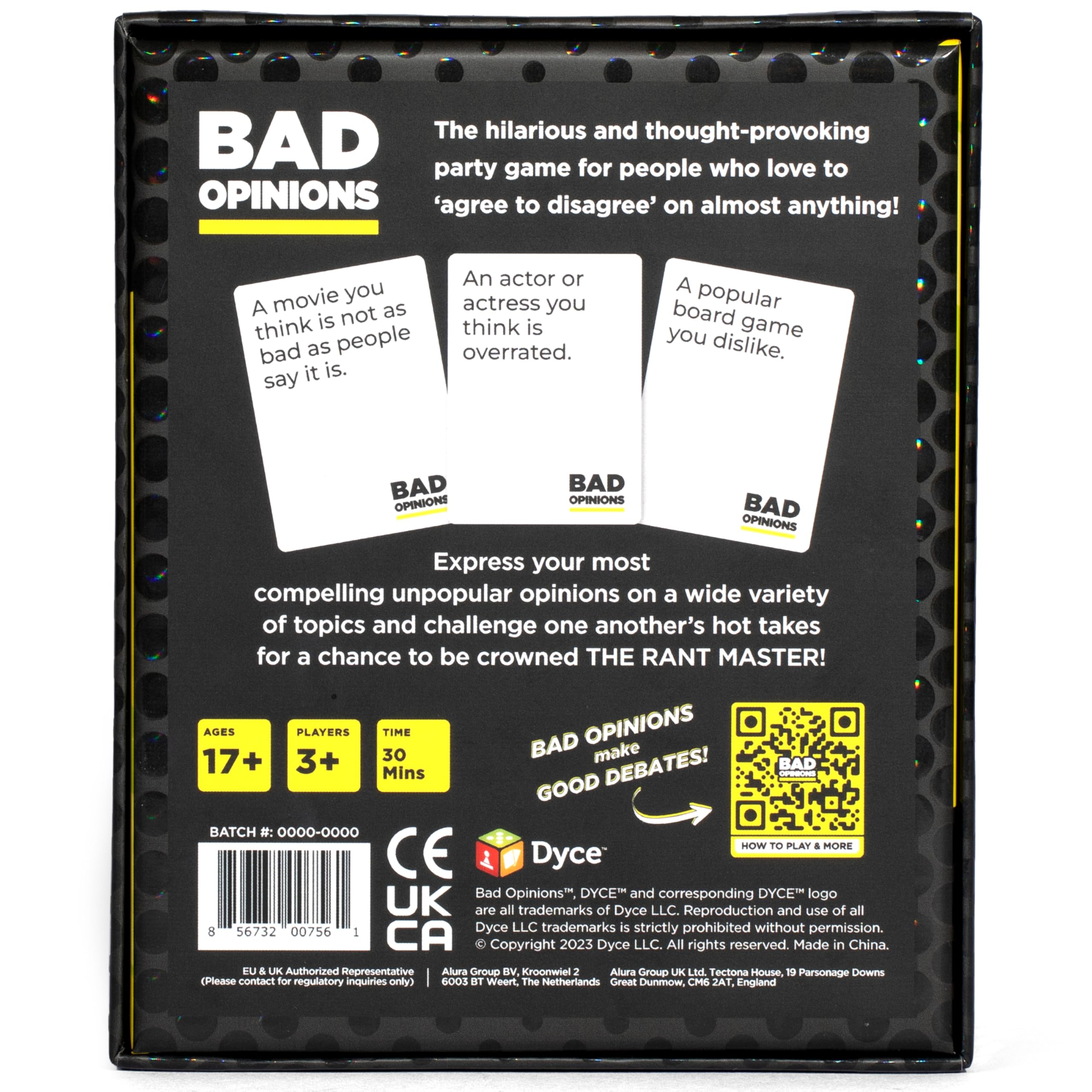 BAD OPINIONS party-night ideal for White Elephant nights with friends.