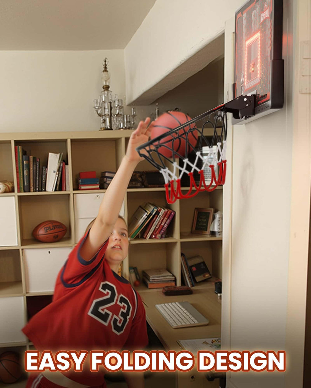 BADGOAL folding rim storage keeps play area tidy.