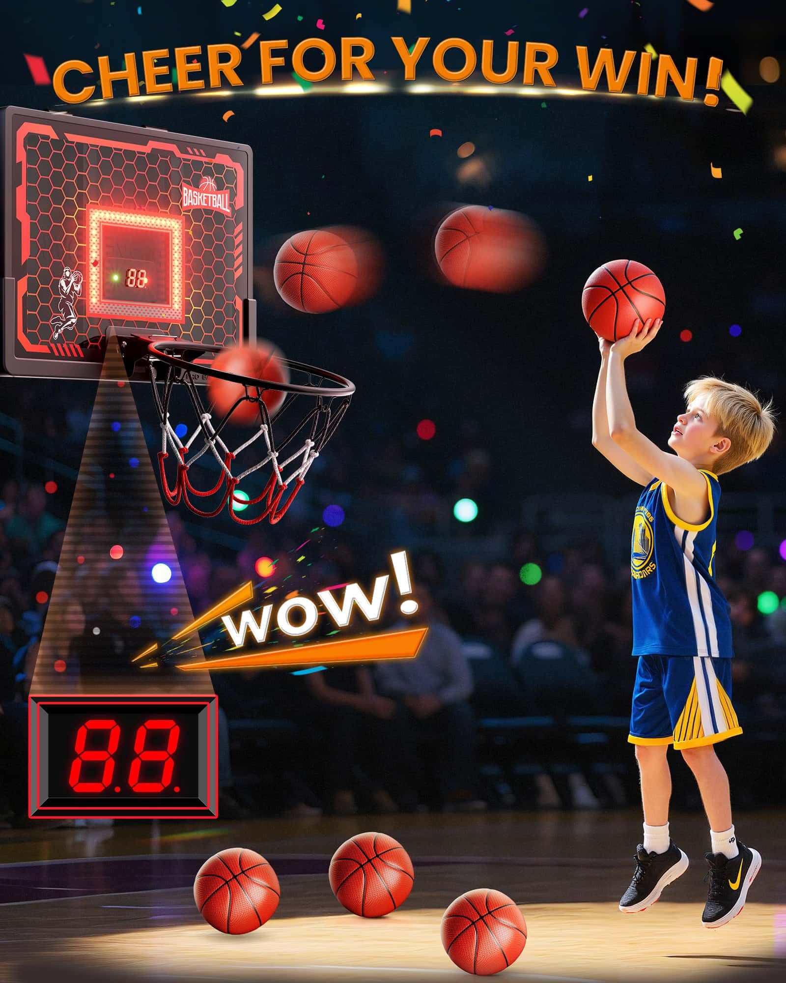BADGOAL LED scoreboard dunks brighten every shot and motivate practice.