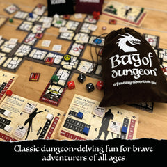 Bag of Dungeon family game night setup invites everyone to play.