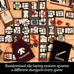 Bag of Dungeon randomized layouts spark new adventures with every session.