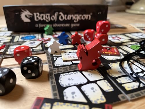 Bag of Dungeon Red Dragon boss miniature dominating the table.