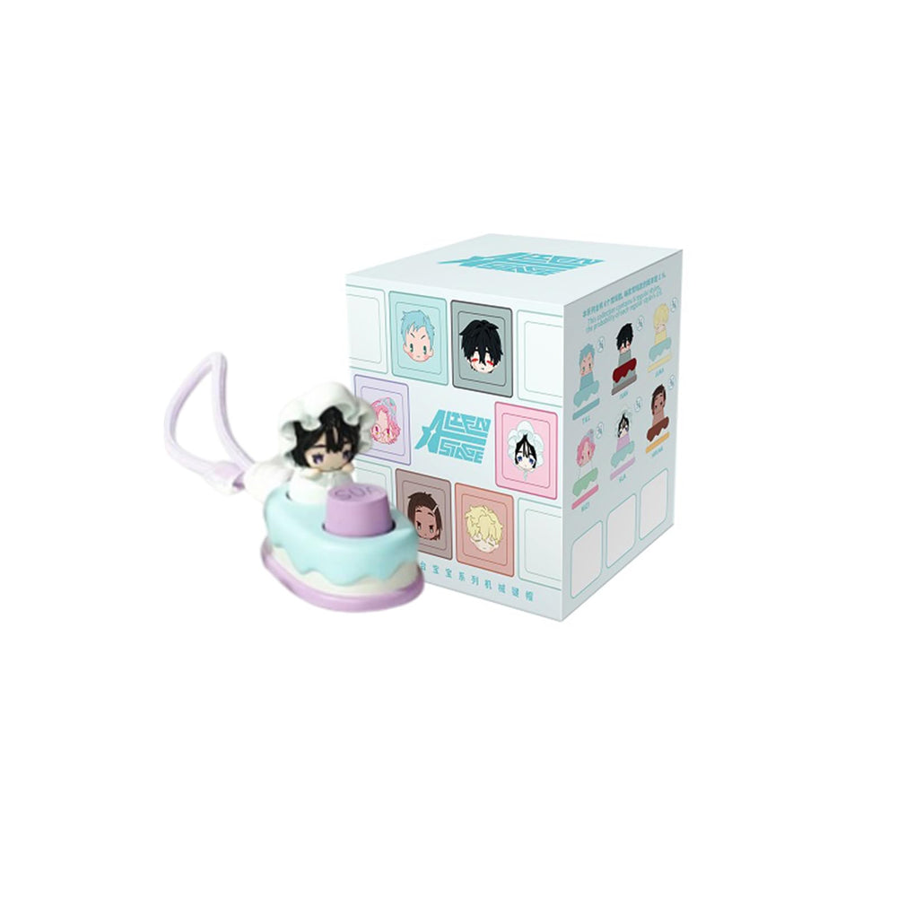 Bahomu anime blind box figure on desk ready to brighten your space with cute charm.