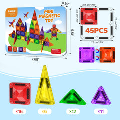 BAIJLE family play with magnetic tiles encourages collaborative design and fun.