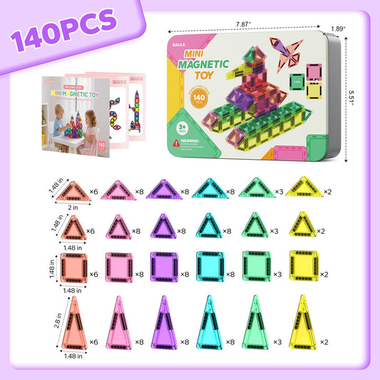 Baijle portable magnetic tiles building base keeps tiles organized during play.