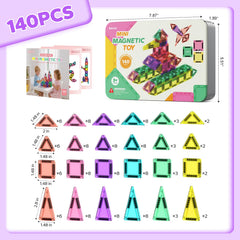 Baijle portable magnetic tiles building base keeps tiles organized during play.