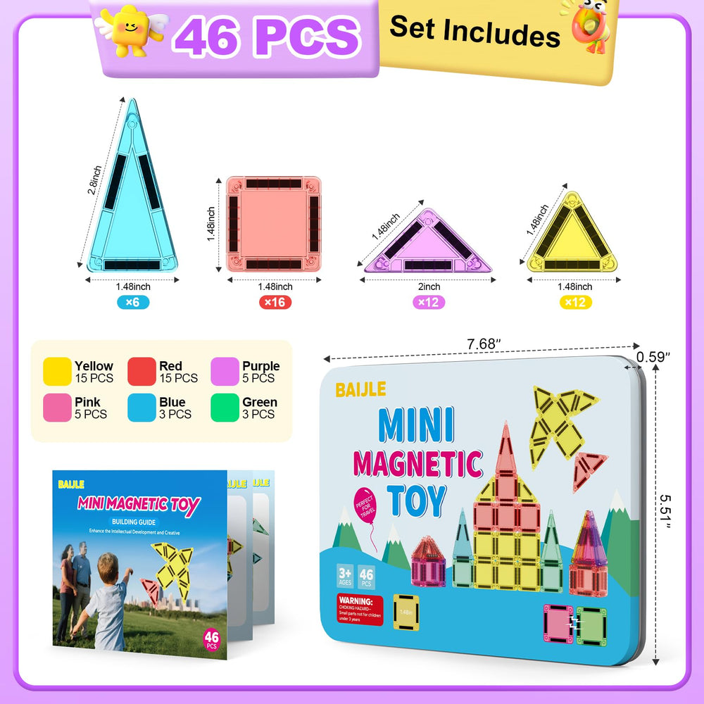 BAIJLE magnetic tiles are safety tested for peace of mind during playtime