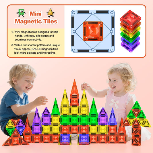 BAIJLE travel case with magnetic tiles for organized play on the go