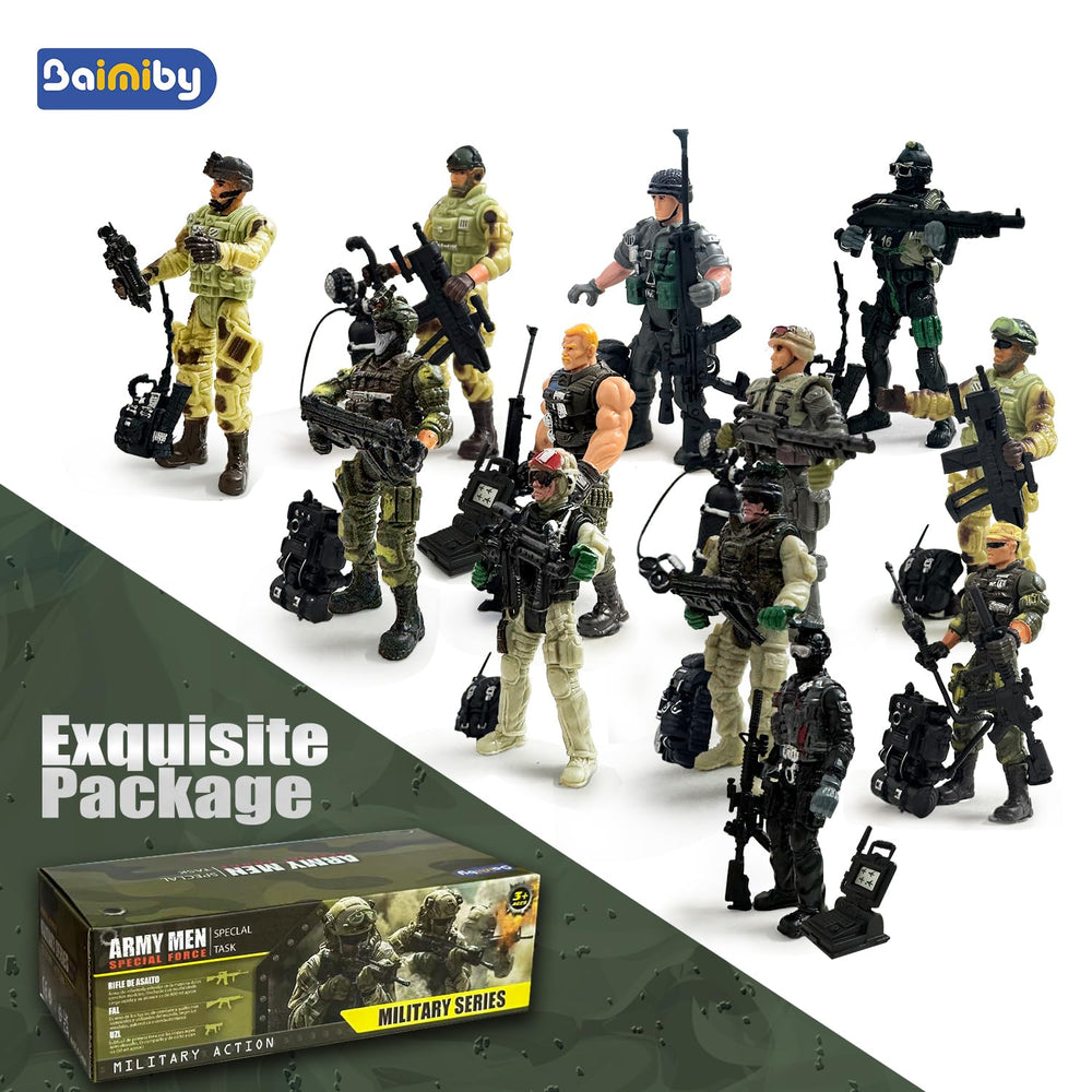 Baimiby army men made from safe durable plastic for everyday play.