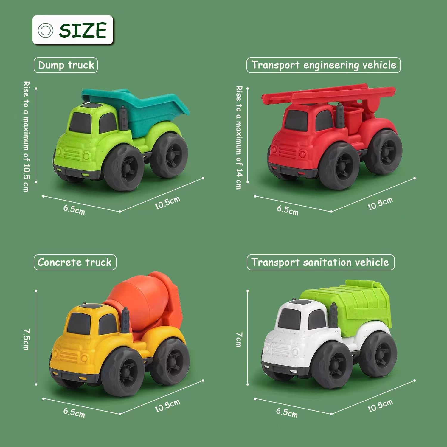 Baimiby dumper track with push action boosts fine motor skills