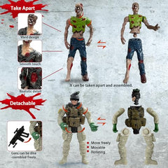 Baimiby zombie action figures with detailed faces for immersive battles