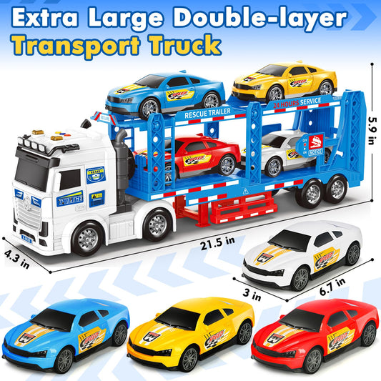 BainGesk car carrier trailer double-decker showing two levels for multi-car play.