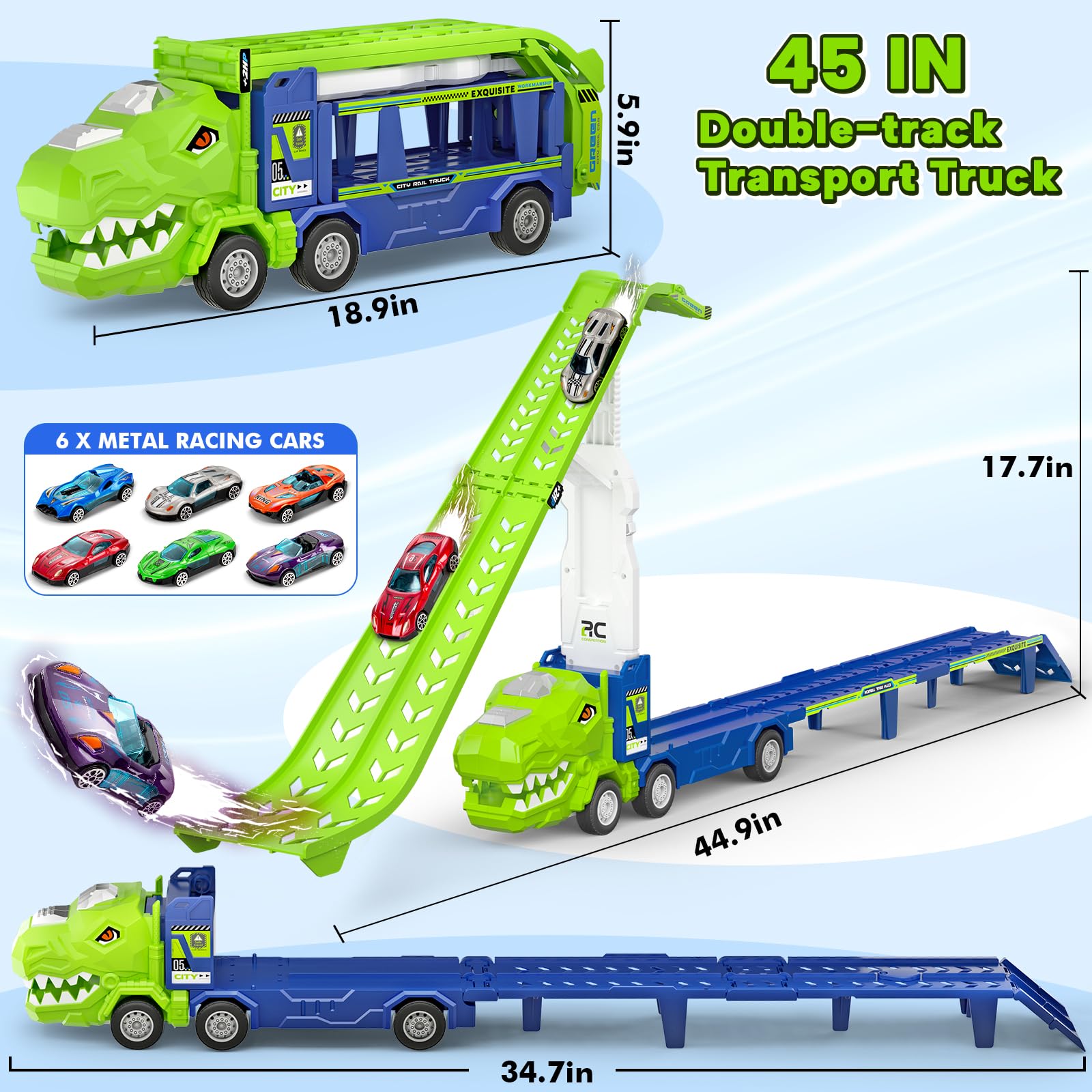 BainGesk Dinosaur Truck Dual Tracks in action for competitive racing