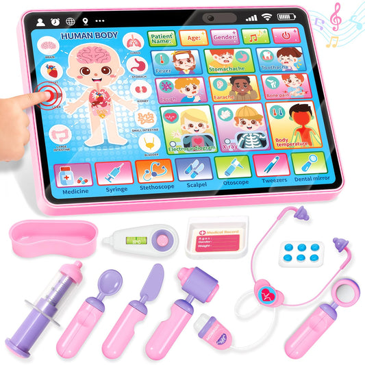 BainGesk Doctor Kit tablet play boosts imaginative learning during pretend visits.