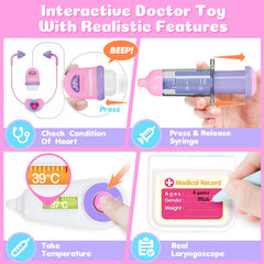 BainGesk Doctor Kit thermometer enables realistic checkups and data gathering.