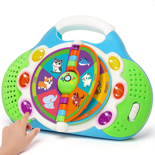 BainGesk learning toy flip board shows colors and shapes for early literacy