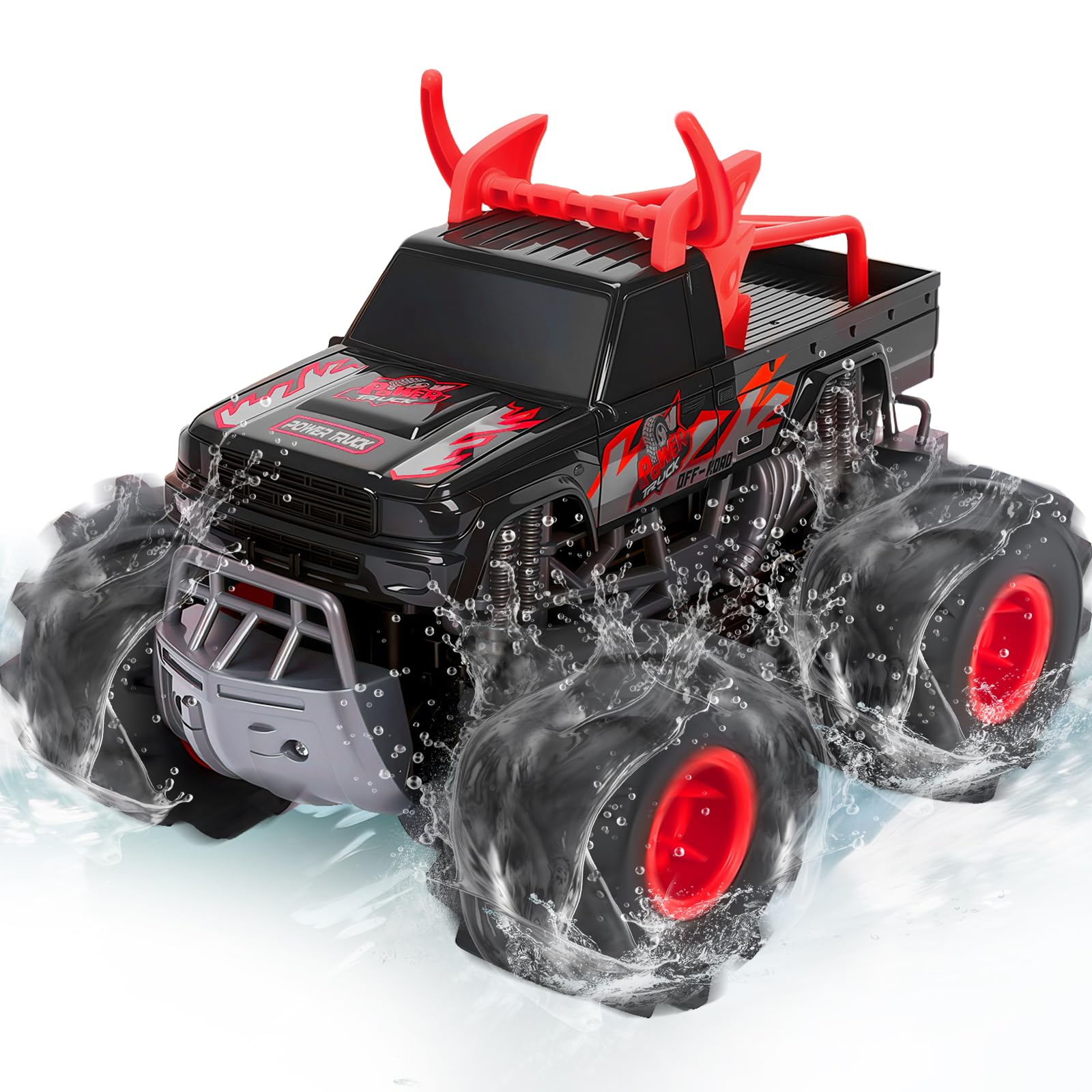BainGesk RC monster truck waterproof amphibious in action for outdoor play.