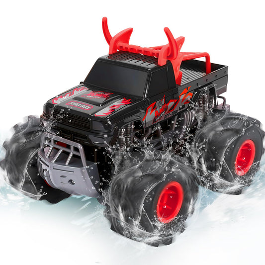 BainGesk RC monster truck waterproof amphibious in action for outdoor play.