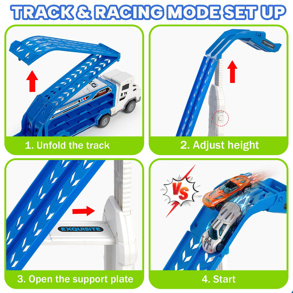 BainGesk six metal cars offer durable, tactile racing action.
